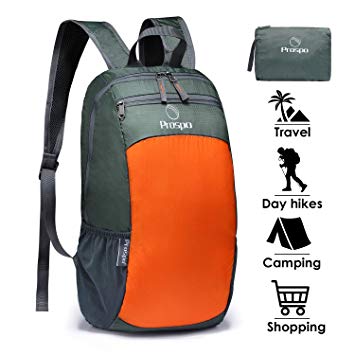 Prospo Ultra Lightweight Packable Backpack Water Resistant Small Outdoor Daypack Camping Backpack Foldable Travel Pack Carry on Bag for Fishing Gear