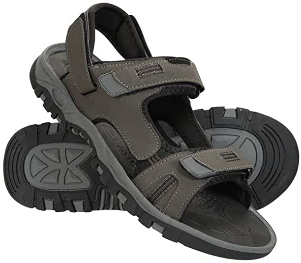 Mountain Warehouse Z4 Mens Sandals - Neoprene Lining Summer Shoes, Hook & Loop Strap, Phylon Midsole Beach Shoes, Suede Upper - for Spring Travelling, Walking