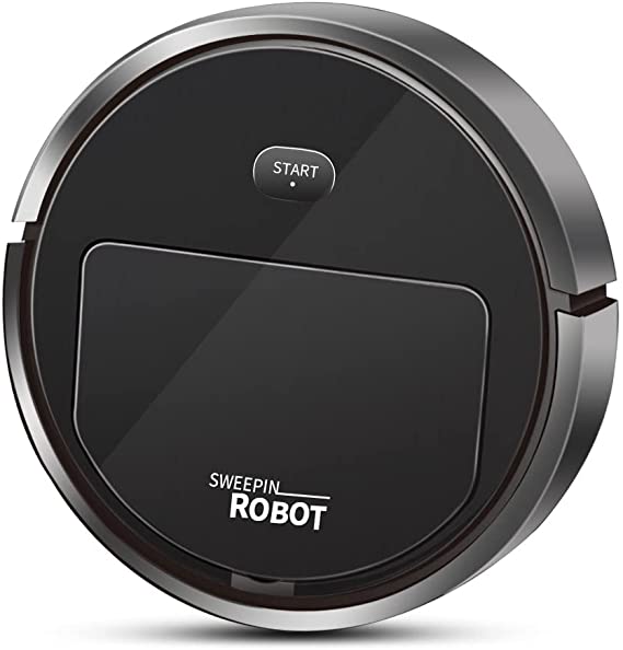 Sweeping Robot,Robot Vacuum Cleaner,Integral Memory Multiple Cleaning Modes Vacuum Best for Pet Hairs,Cleans Hard Floors to Medium-Pile Carpets,1800pa Super-Strong Suction,Ultra Slim Quiet