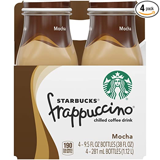 STARBUCKS Frappuccino Mocha Drink, 4 X 281 ml Bottle