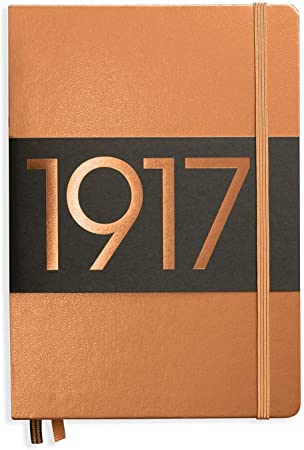 LEUCHTTURM1917 (355680) Metallic Edition Notebooks Medium (A5), Hardcover, 251 num. Pages, Dotted, Copper