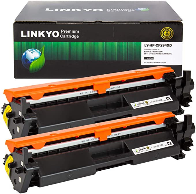 LINKYO Compatible Toner Cartridge Replacement for HP 94X CF294X (High Yield, Black, 2-Pack)