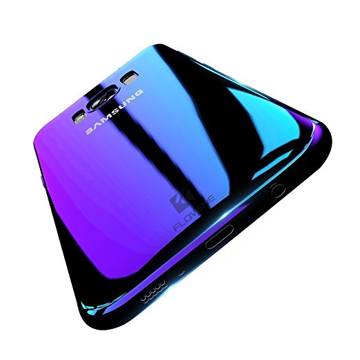 Samsung Galaxy S8 Case,FLOVEME Luxury Ultra Thin Electroplating Gradual Colorful Gradient Anti-Drop Clear Hard PC Back Cover Holder,Transparent Purple