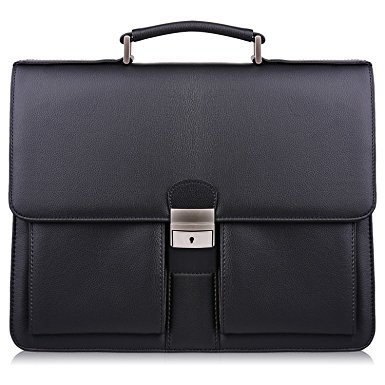 S-ZONE Mens Microfiber Leather Flapover Briefcase Messenger Bag fit 14 inch Laptop Bag