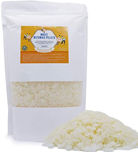 Geelywax 2 Pound White Beeswax Pellets, Great for DIY Lip Balms, Lotions, Candles