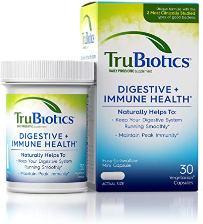 TruBiotics Daily Probiotic, 30 Capsules – New Look, Digestive   Immune Health Support Supplement for Men and Women with Two Clinically Studied Strains