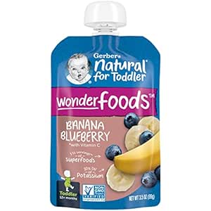 Gerber WonderFoods Banana Blueberry, 3.5 Oz Pouch