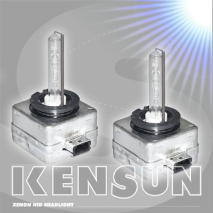 HID Xenon Low Beam Headlight Replacement Bulbs by Kensun - (Pack of two bulbs) - D1S - 5000K