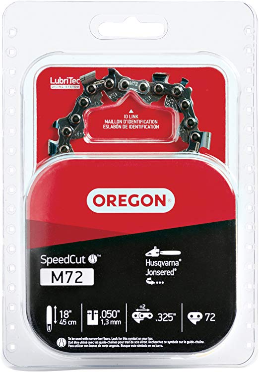 Oregon M72 18-Inch SpeedCut Chainsaw Chain - Fits Husqvarna and Jonsered