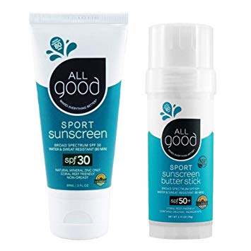 All Good Sports Sunscreen Combo Pack - 50 SPF Sport Sunscreen Butter Stick & 30 SPF Sport Sunscreen Lotion