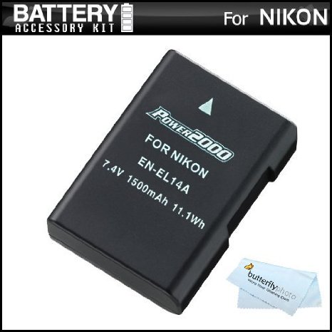 Replacement EN-EL14a, EN-EL14 High Capacity Li-ion Battery For Nikon D5500, D5300, D3300, D5100, D5200, D3100, Nikon Df, D3200, P7100, P7700 Camera - Fully Decoded! (Nikon EN-EL14a Replacement)