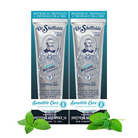 Dr. Sheffield Certified All Natural Toothpaste - FOR SENSITIVE TEETH - 5 OZ