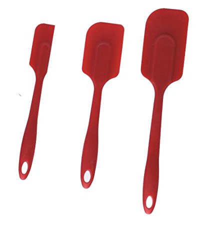 Progressive International Silicone Spatula 3-Piece Set, Red