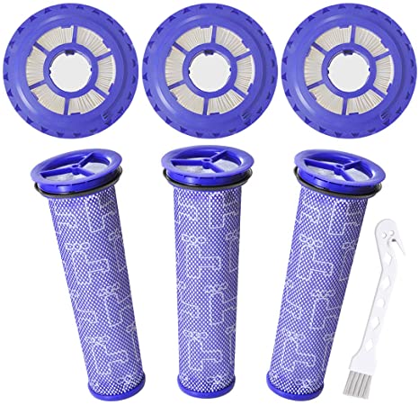 Mochenli 3 Pack Hepa Post Filter & 3 Pack Pre Filter Replacement Vacuum Filter for Dyson DC41, DC65, DC66 Animal, Multi Floor and Ball Vacuums. Replaces Part 920769-01 & 920640-01.