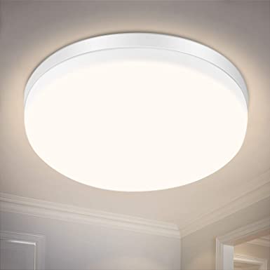 LED Ceiling Lights Bathroom Lights Ceiling SOLMORE 24W Ceiling Light Fitting 150W Equivalent Modern Embedded Warm White 4000K, Ideal for Bathroom Bedroom Kitchen Living Room Hallway Balcony, Ø23.5CM