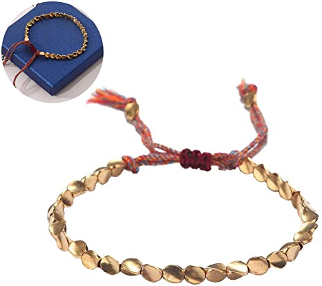 Handmade Tibetan Copper Bead Bracelet, Metal Unisex Bracelet, Apply to Women and Men Wrist Jewelry