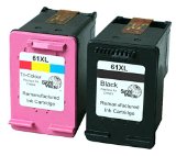 YoYoInk Remanufactured Ink Cartridges Replacement for HP 61XL 61 XL  2 Pack 1 Black 1 Color - With Ink Level Display Indicator CC641WN CC644WN