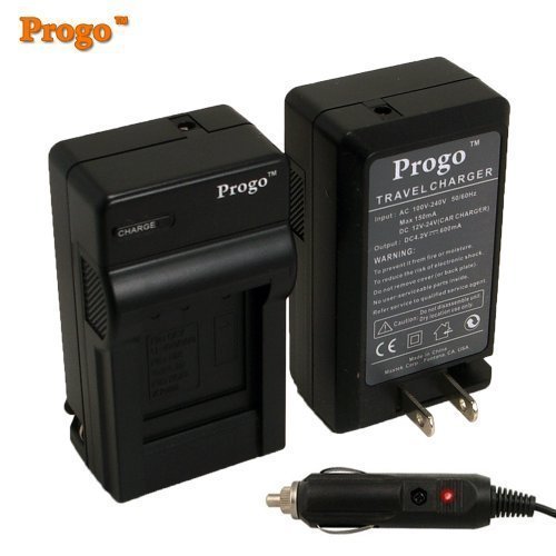 Progo Home & Travel Pocket Battery Charger With Car Adapter for Canon LP-E10 LPE10, Canon EOS Rebel 1100D T3 Kiss X50