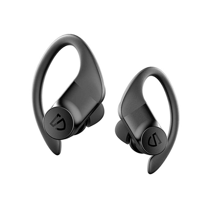 SOUNDPEATS TrueWings True Wireless Earbuds Over-Ear Hooks Bluetooth Headphones 5.0 in-Ear Stereo Wireless Earphones with Touch Control IPX7 for Sports, 13.6mm Driver, Mono/Stereo Mode, USB-C Charge