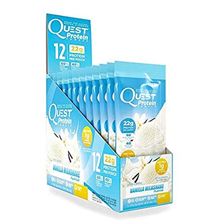 Quest Nutrition Protien Powder Satchels, Vanilla Milkshake, 24 Count