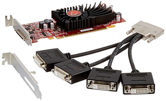VisionTek Radeon 5570 SFF 1GB DDR3 4M  VHDCI DVI (4x DVI-D) Graphics Card - 900345
