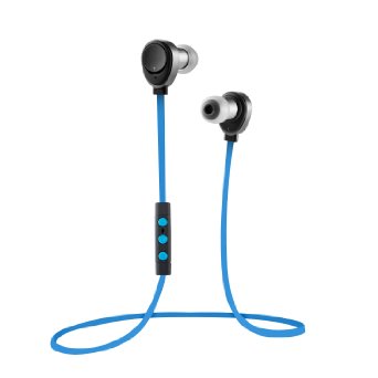 New Stylish Bluetooth CSR 40 Mini Lightweight Stereo Sports Bluetooth Earphones  Sweatproof  Comfortable Headphones with Crystal Sounds and Consummate Craft High Sensitivety Mic Earbuds Super Suitable for Jogger Running Wireless Headsets with for 4 hours Super Clear Music Streaming Blue