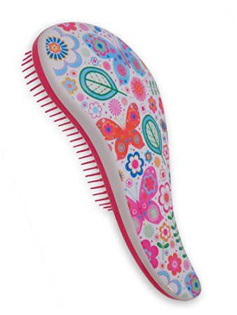 Original Hair Detangling Brush for Women - Pain-Free Comb for Wet Hair - Glide Thru Hair Detangler (Dancing Butterflies Color)