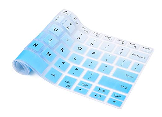 CaseBuy Keyboard Cover Compatible with DELL XPS 13 Ultra Thin Keyboard Skin Replacement for New 2019 DELL XPS 13 9380 / DELL XPS 13 9370 9365 13.3" Laptop, Ombre Blue