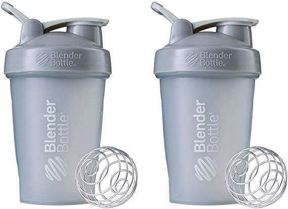 BlenderBottle Classic Loop Top Shaker Bottle 2-Pack, 20 oz (Pebble Grey)