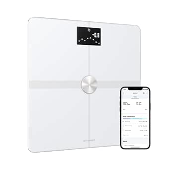 Withings Body  Wi-Fi bathroom scale for Body Weight - Digital Scale and Smart Monitor Incl. Body Composition Scales with Body Fat and Weight loss management, White