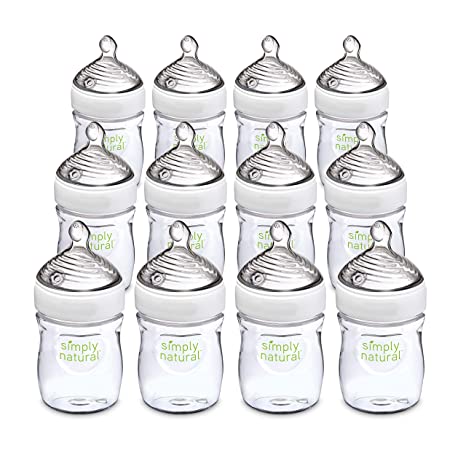 NUK Simply Natural Baby Bottle, 5 Oz, 12 Pack, 0  Months