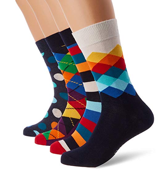Happy Socks Men's Mix Gift Box Socks (Pack of 4)