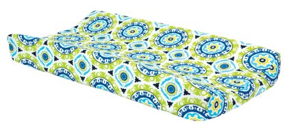 Trend Lab Waverly Solar Flair Changing Pad Cover, Blue/Green