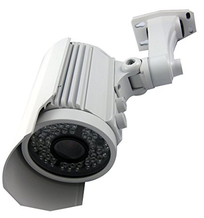 Vonnic C107W 1/3-Inch Sony CCD 550 TV Lines 60 IR LED Night Vision 200 Feet 2.8-12mm Varifocal Bullet Camera (White)