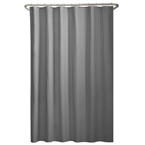 MAYTEX Water Repellent Fabric Shower Curtain or Liner, 70" x 72" Grey