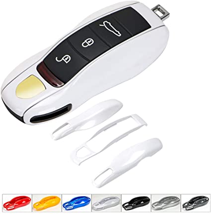 AeroBon 3-Piece Painted Key Cover/ Key Fob Shell Cover Compatible with Porsche Key Shell (MK1)
