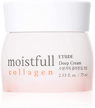 ETUDE Moistfull Collagen Deep Cream 75ml (21AD) | Facial Moisturizing Skin Care Cream | Super Collagen for Healthy Skin