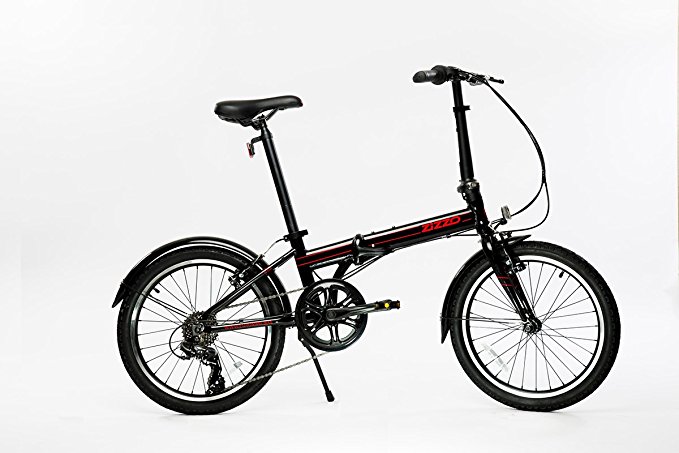 EuroMini Via 20” Folding Bike-Lightweight Aluminum Frame Genuine Shimano 7-speed 26lb