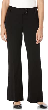 Rafaella Women's Curvy Fit Gabardine Bootcut Stretch Dress Pants with Pockets (Size 4-16)