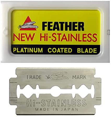 30 Feather Razor Blades NEW Hi-stainless Double Edge