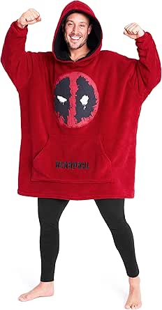 Marvel Gifts for Adults & Teens,Soft & Comfortable Blanket Hoodie for Men and Women,Trendy Wearable Blanket for Avengers Fans