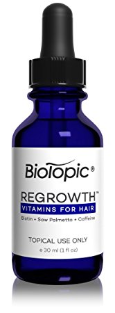 Biotopic - Premium Hair Regrowth Serum | Biotin   Saw Palmetto   Caffeine for Thicker Hair Growth (1 Month Supply)