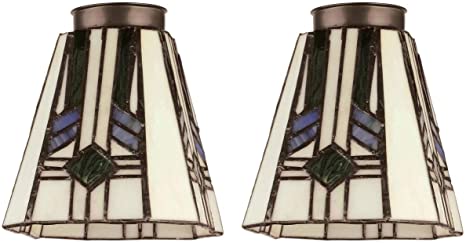 Westinghouse 8112100 2-1/4" Square Tiffany Lamp Shade (Pack of 2)