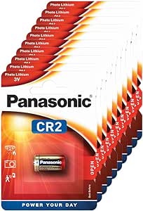 Panasonic CR2 Batteria Litio Cilindrica 3V (10 pezzi)