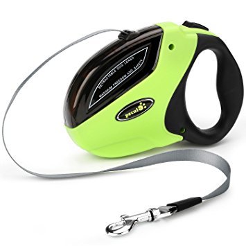 Pecute Retractable Dog Leash - Easy One Button Brake & Lock - Extends up to 5 Meters of Freedom and Protection - Pulling Force up to 110 lbs