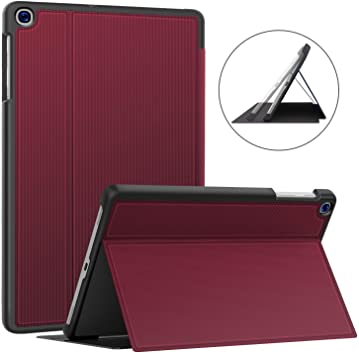 Soke Galaxy Tab A 10.1 Case 2019, Premium Shock Proof Stand Folio Case,Multi- Viewing Angles, Soft TPU Back Cover for Samsung Galaxy Tab A 10.1 inch Tablet [SM-T510/T515/T517],Wine
