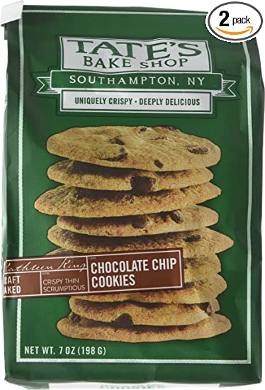 Tate's Bake Shop- Chocolate Chip Cookies, 7 Ounce, (Pack of 2)