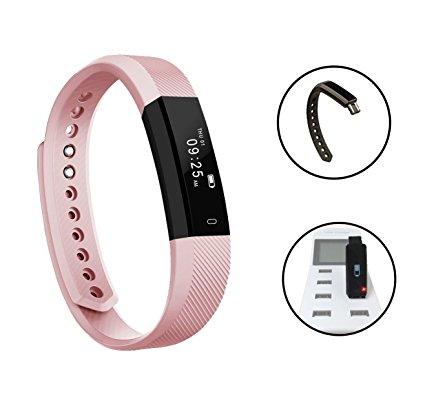 MRS LONG Fitness Tracker YG3 Activity Tracker Wristband Bracelet Pedometer Wireless Bluetooth 4.0 Steps Distance Calorie Sleep Swipe Touch Screen Call Message Reminder for iOS and Android