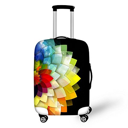 FOR U DESIGNS 18/20/24/28 Inch Creative Color Printed Luggage Cover Spandex Travel Suitcase Protective Cover