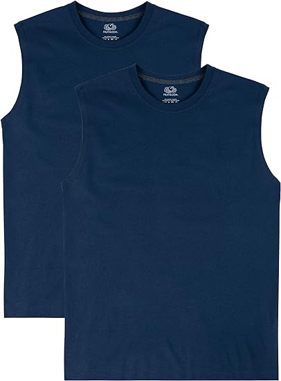 Fruit of the Loom Mens Eversoft Cotton Sleeveless T Shirts, Breathable & Moisture Wicking with Odor Control, Sizes S-4x